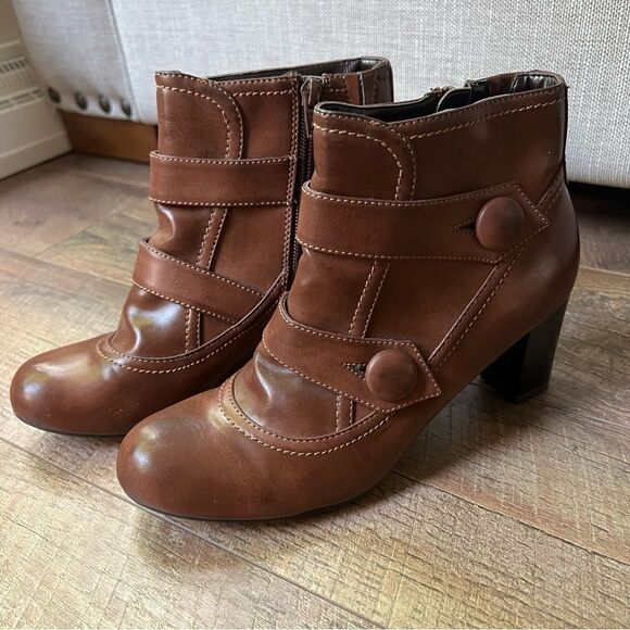 Naturalizer Marloe Brown Distressed Booties - 8M women - Picture 4 of 16